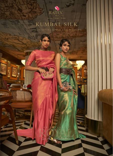 Kumbal Silk By Rajtex Nylon Satin Copper Weaving Saree Wholesalers In Delhi